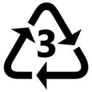 Emoji ♵ Simbolo di riciclaggio della plastica tipo -3 su Microsoft Windows 8.0.