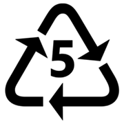 Émoji ♷ Symbole de recyclage du plastique type-5 sur Microsoft Windows 8.0.