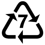 ♹ Emoji Símbolo de reciclaje para plástico tipo- 7 en Microsoft Windows 8.0.