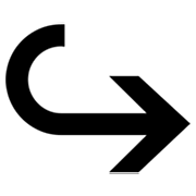 Émoji ↪️ Flèche Courbe Droite sur Microsoft Windows 8.0.