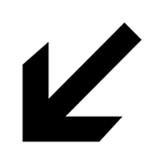 Emoji ↙️ Freccia In Basso A Sinistra su Microsoft Windows 8.0.