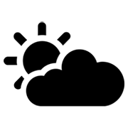 ⛅ Emoji Sol Detrás De Una Nube en Microsoft Windows 8.0.