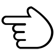 👈 Emoji Dorso Da Mão Com Dedo Indicador Apontando Para A Esquerda na Microsoft Windows 8.0.