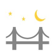🌉 Emoji Brücke vor Nachthimmel Microsoft Windows 8.1.