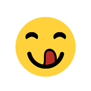 😋 Emoji Cara Saboreando Comida en Microsoft Windows 8.1.