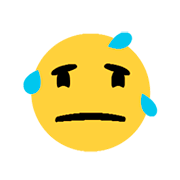 😓 Emoji Cara Con Sudor Frío en Microsoft Windows 8.1.