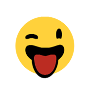 😜 Emoji Rosto Piscando E Com Língua Para Fora na Microsoft Windows 8.1.