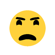 Emoji 😦 Faccina Imbronciata Con Bocca Aperta su Microsoft Windows 8.1.