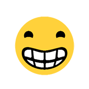 Emoji 😁 Faccina Raggiante Con Occhi Felici su Microsoft Windows 8.1.
