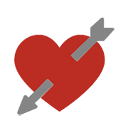 💘 Emoji Corazón Con Flecha en Microsoft Windows 8.1.
