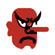👺 Emoji Demonio Japonés Tengu en Microsoft Windows 8.1.