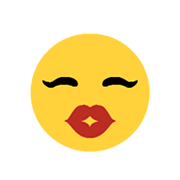 😗 Emoji Cara Besando en Microsoft Windows 8.1.