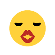 😚 Emoji küssendes Gesicht mit geschlossenen Augen Microsoft Windows 8.1.