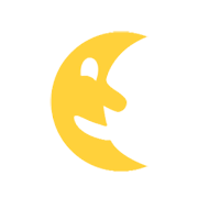 🌜 Emoji Luna De Cuarto Menguante Con Cara en Microsoft Windows 8.1.