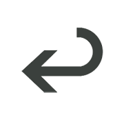 ↩️ Emoji Flecha Derecha Curvándose A La Izquierda en Microsoft Windows 8.1.