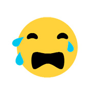 😭 Emoji Cara Llorando Fuerte en Microsoft Windows 8.1.