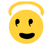 😇 Emoji Cara Sonriendo Con Aureola en Microsoft Windows 8.1.