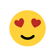 Emoji 😍 Faccina Con Sorriso E Occhi A Cuore su Microsoft Windows 8.1.