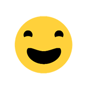 😃 Emoji Cara Sonriendo Con Ojos Grandes en Microsoft Windows 8.1.