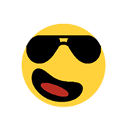 😎 Emoji Rosto Sorridente Com óculos Escuros na Microsoft Windows 8.1.