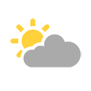 Emoji ⛅ Sole Coperto su Microsoft Windows 8.1.