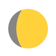 Emoji 🌔 Gibbosa Crescente su Microsoft Windows 8.1.