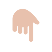👇 Emoji Dorso Da Mão Com Dedo Indicador Apontando Para Baixo na Microsoft Windows 8.1.