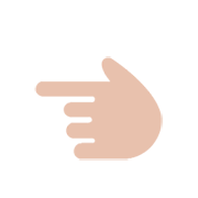 👈 Emoji Dorso Da Mão Com Dedo Indicador Apontando Para A Esquerda na Microsoft Windows 8.1.