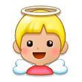 👼🏼 Emoji Bebé ángel: Tono De Piel Claro Medio en Samsung Experience 8.0.