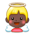 Emoji 👼🏿 Angioletto: Carnagione Scura su Samsung Experience 8.0.
