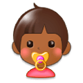👶🏾 Emoji Bebê: Pele Morena Escura na Samsung Experience 8.0.