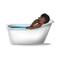 🛀🏿 Emoji Persona En La Bañera: Tono De Piel Oscuro en Samsung Experience 8.0.