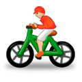 Émoji 🚴🏼 Cycliste : Peau Moyennement Claire sur Samsung Experience 8.0.