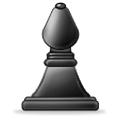 ♝ Emoji Schwarzer Schach-Elefant Samsung Experience 8.0.