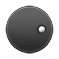 Émoji ⚈ Cercle noir avec un point blanc à droite sur Samsung Experience 8.0.