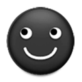 ☻ Emoji Carita de color negro sonriente en Samsung Experience 8.0.