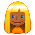 👱🏾‍♀️ Emoji Frau: mitteldunkle Hautfarbe, blond Samsung Experience 8.0.