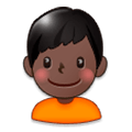 👦🏿 Emoji Niño: Tono De Piel Oscuro en Samsung Experience 8.0.