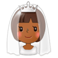 👰🏾 Emoji Noiva: Pele Morena Escura na Samsung Experience 8.0.