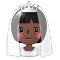 👰🏿 Emoji Novia Con Velo: Tono De Piel Oscuro en Samsung Experience 8.0.