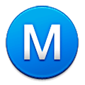 Emoji Ⓜ️ Pulsante M Cerchiata su Samsung Experience 8.0.