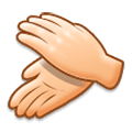 👏🏻 Emoji Manos Aplaudiendo: Tono De Piel Claro en Samsung Experience 8.0.