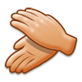 👏🏼 Emoji Manos Aplaudiendo: Tono De Piel Claro Medio en Samsung Experience 8.0.
