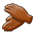 👏🏾 Emoji Mãos Aplaudindo: Pele Morena Escura na Samsung Experience 8.0.