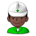 👷🏿 Emoji Trabalhador De Construção Civil: Pele Escura na Samsung Experience 8.0.