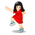 💃🏻 Emoji Mujer Bailando: Tono De Piel Claro en Samsung Experience 8.0.