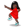 💃🏿 Emoji Mujer Bailando: Tono De Piel Oscuro en Samsung Experience 8.0.