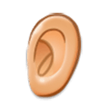 👂🏼 Emoji Orelha: Pele Morena Clara na Samsung Experience 8.0.