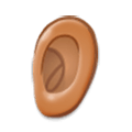 👂🏽 Emoji Orelha: Pele Morena na Samsung Experience 8.0.