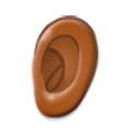 Emoji 👂🏾 Orecchio: Carnagione Abbastanza Scura su Samsung Experience 8.0.